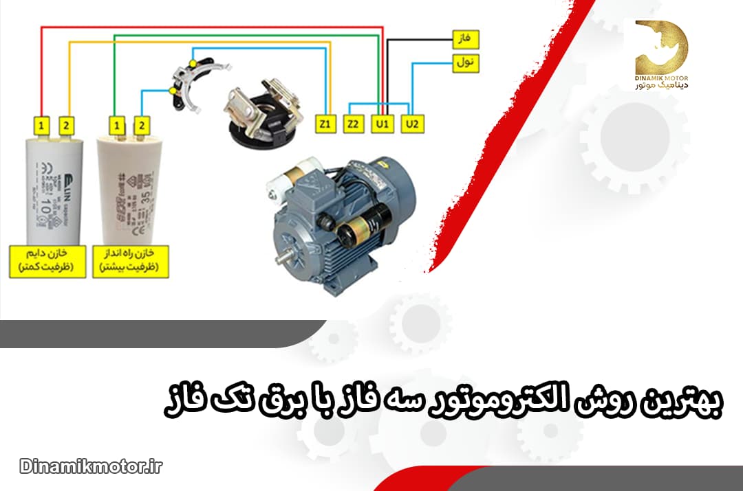 راه اندازی الکتروموتور سه فاز با برق تکفاز